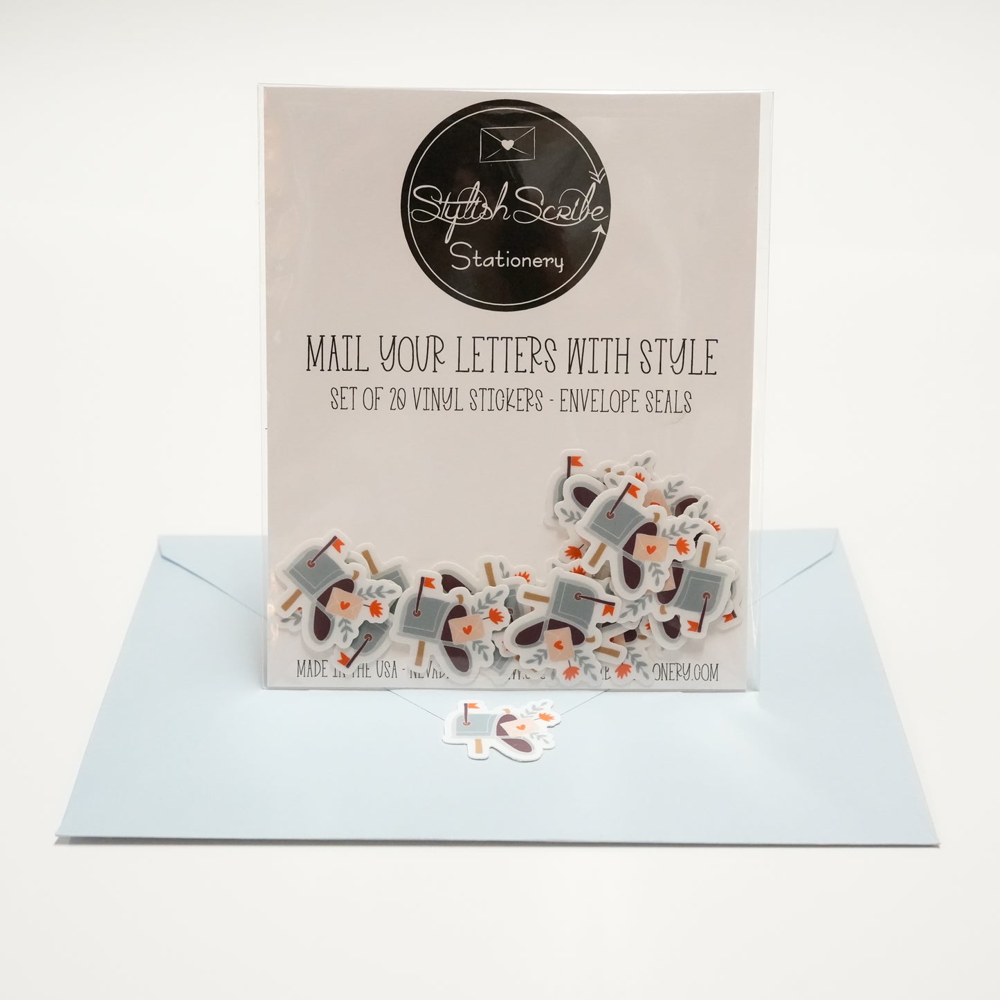 Mailbox Floral Envelope Sticker Seals