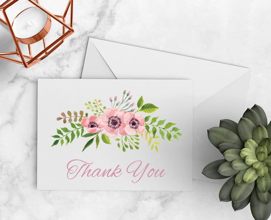 Floral Branch Thank You Cards