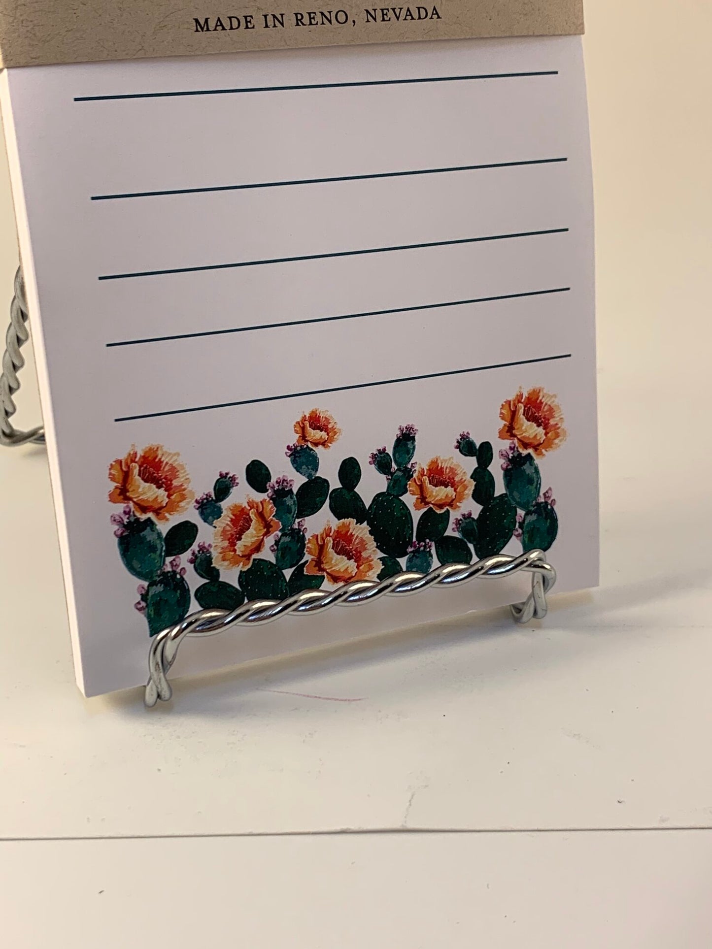 Cactus Flower Fridge Notepad
