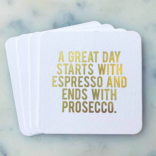 Espresso + Prosecco Coasters