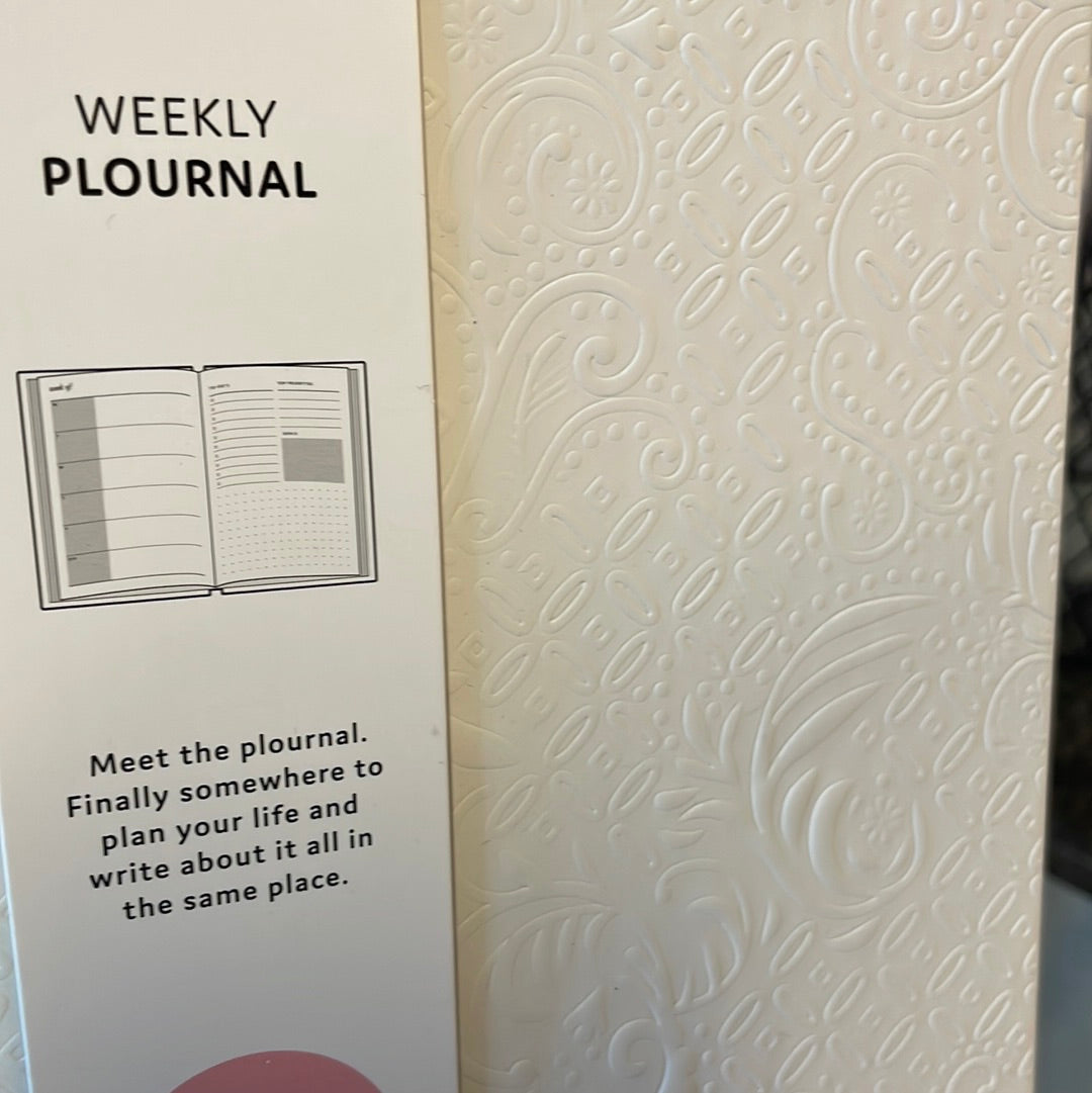 Weekly Plournal white embossed