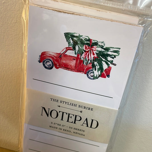 Red Truck Tree notepad