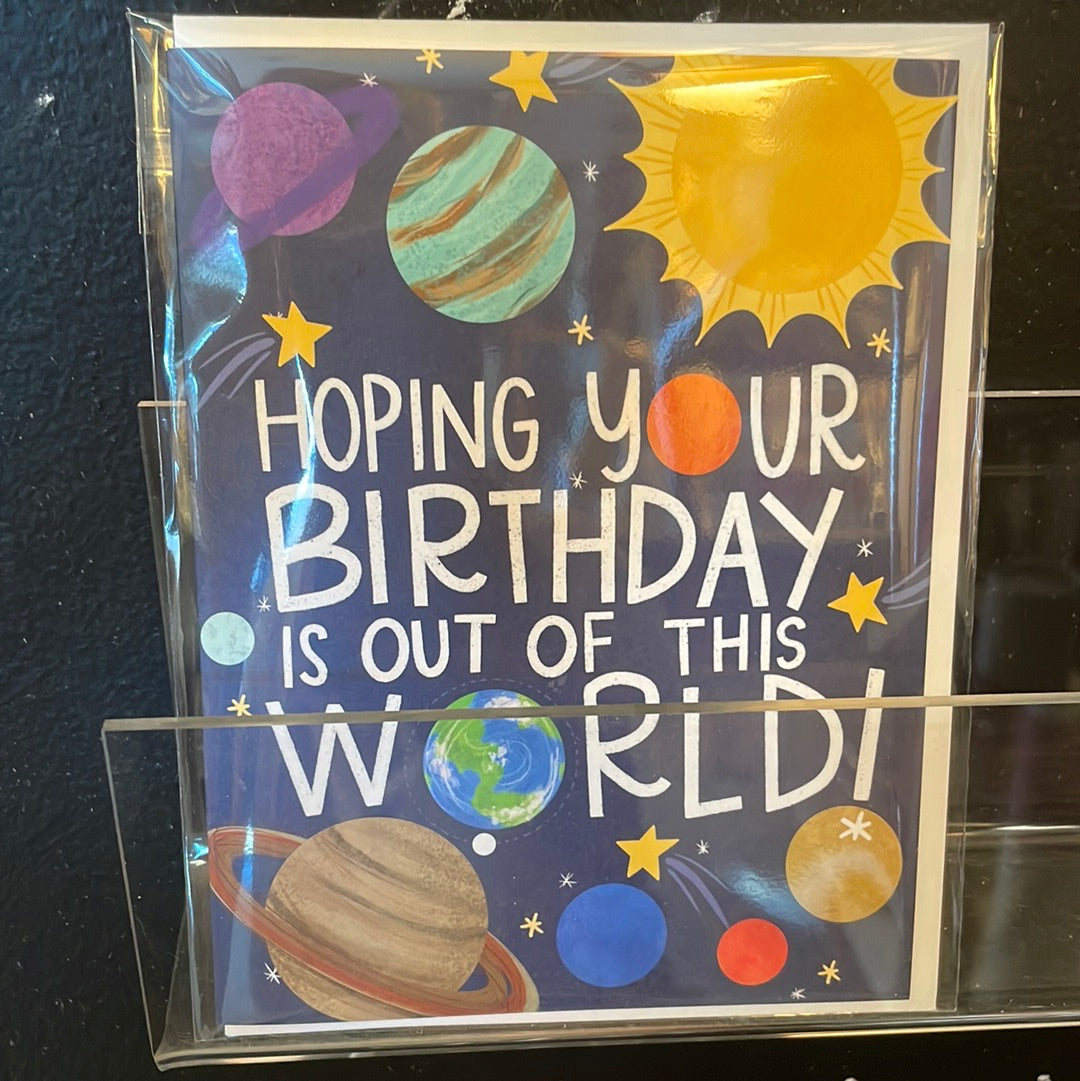 Out of this world birthday card