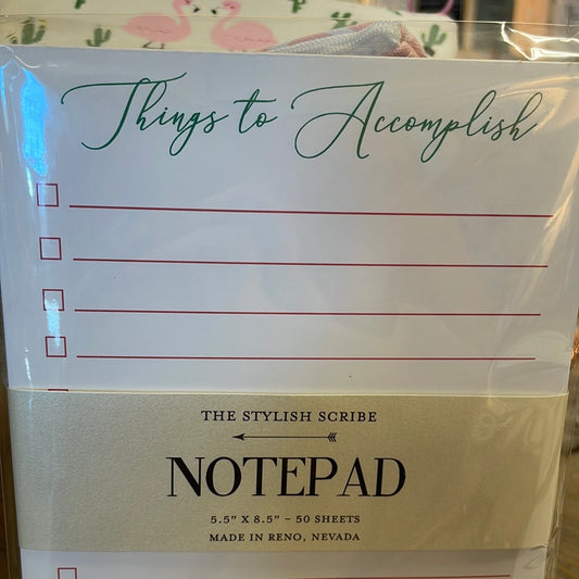 Things to Accomplish Notepad