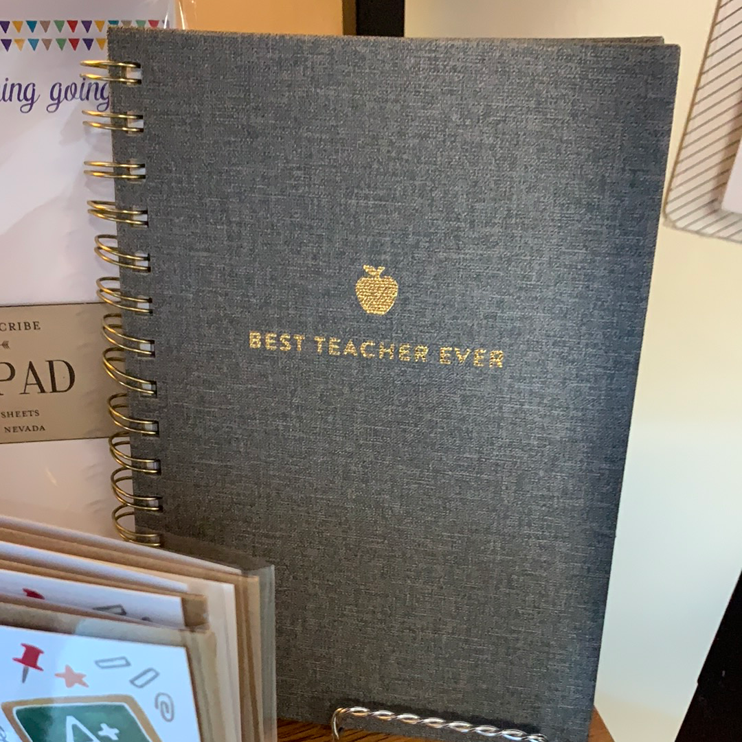Grey Linen Teacher Notebook