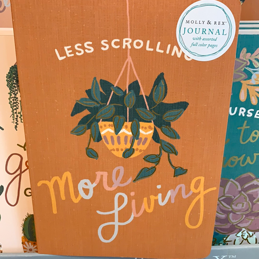 Less Scrolling more Living notebook