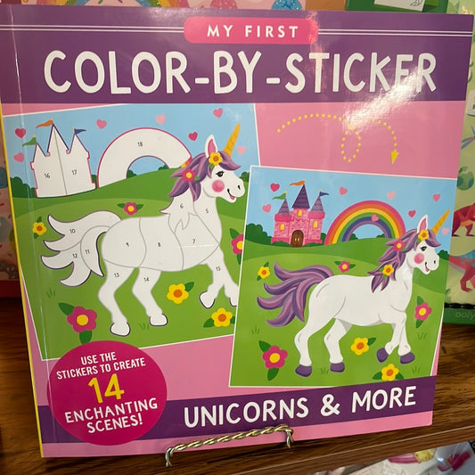 Color by sticker book unicorn