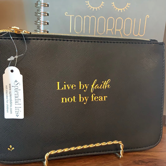 Live by Faith not Fear Zipper pouch