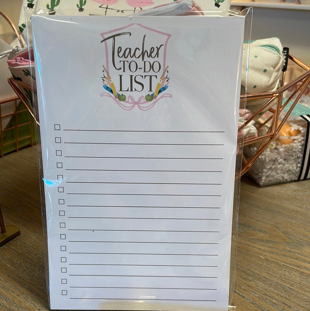 Teacher To Do List Notepad