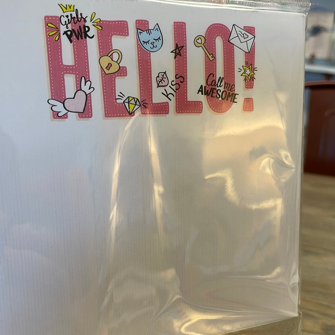 Girl Power Hello Notepad