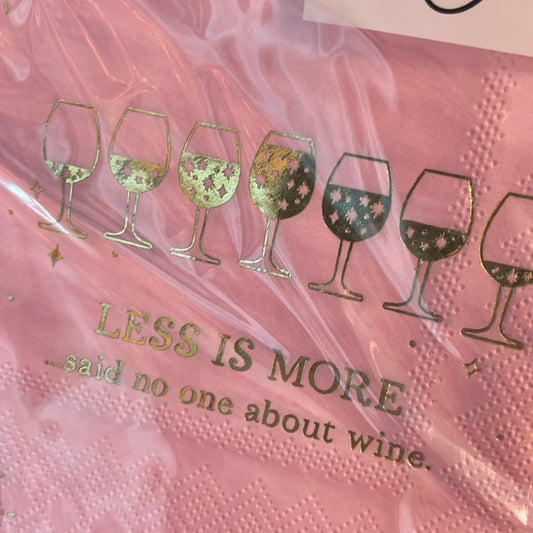 Less is More Wine Napkins
