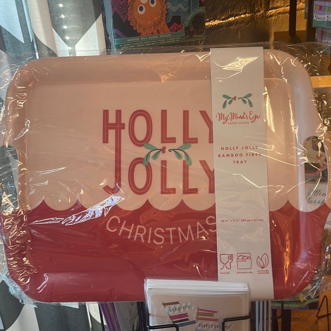 Holly Jolly Christmas Tray