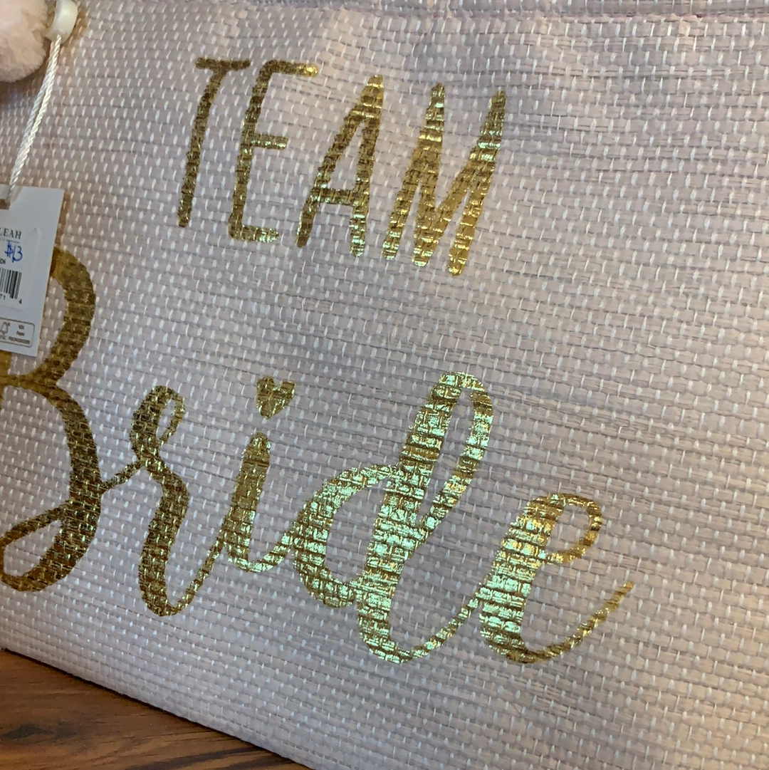 Team Bride Canvas Zip Pouch