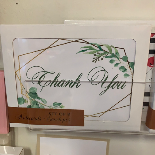 Greenery Thank You Cards