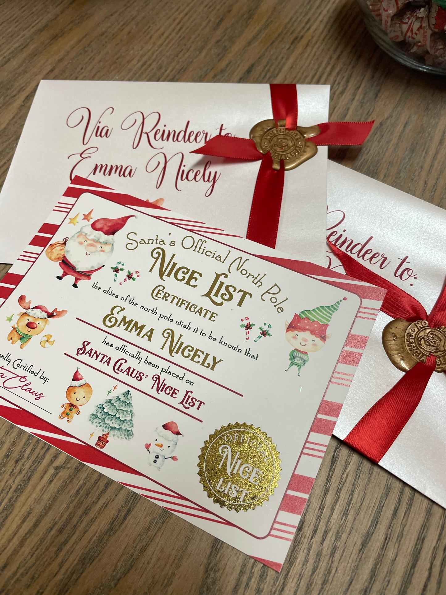 Personalized Santa Nice List Certificate