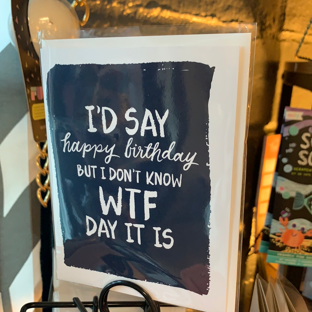 WTF day birthday card