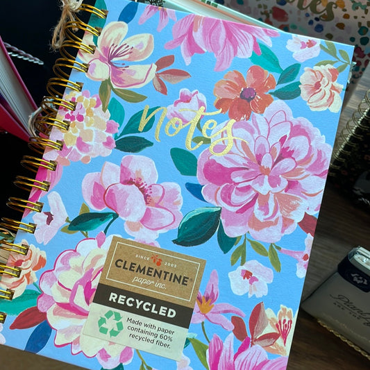 Pink floral Hardcover Notebook