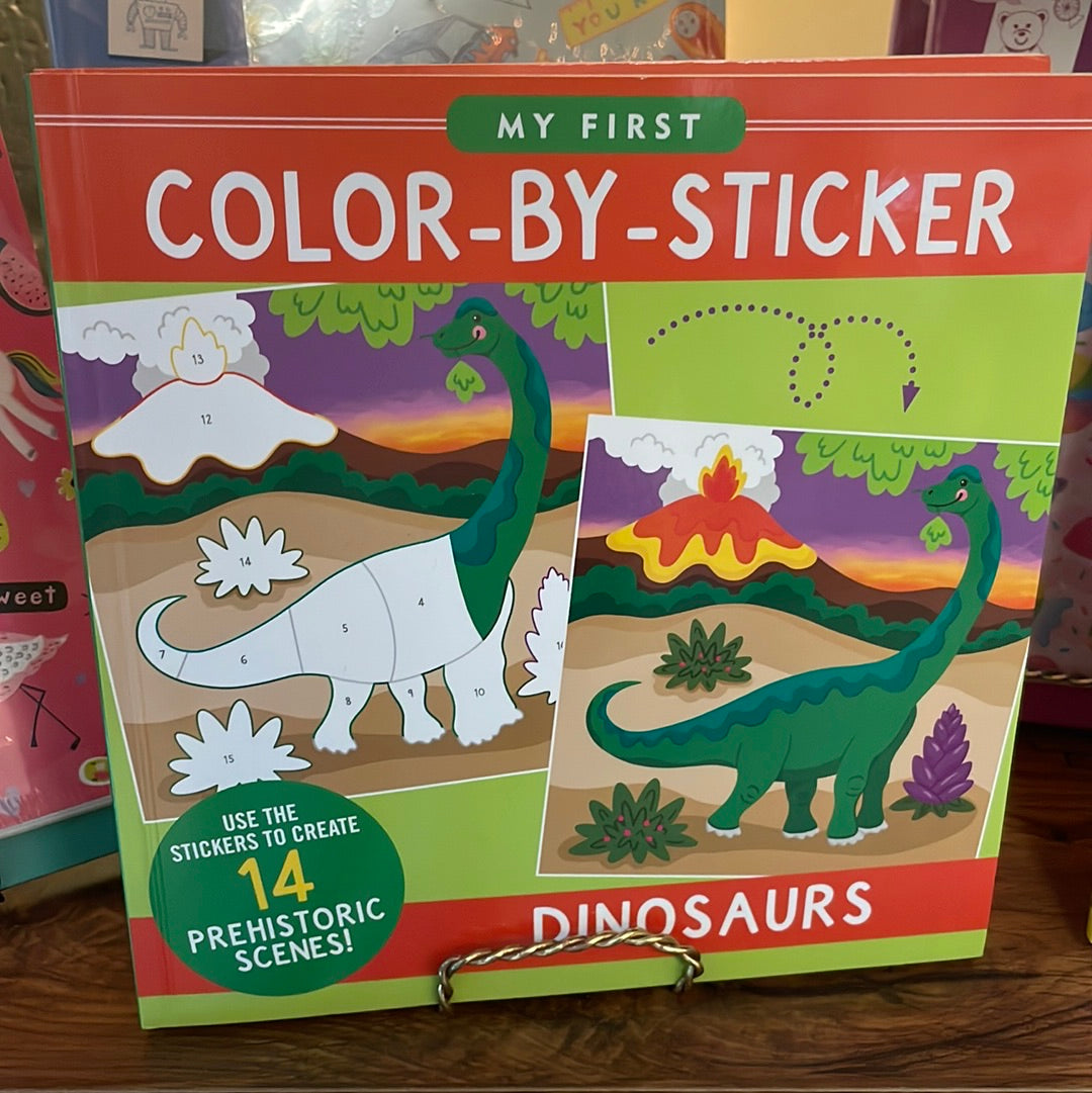 Color by sticker book -Dinosaur