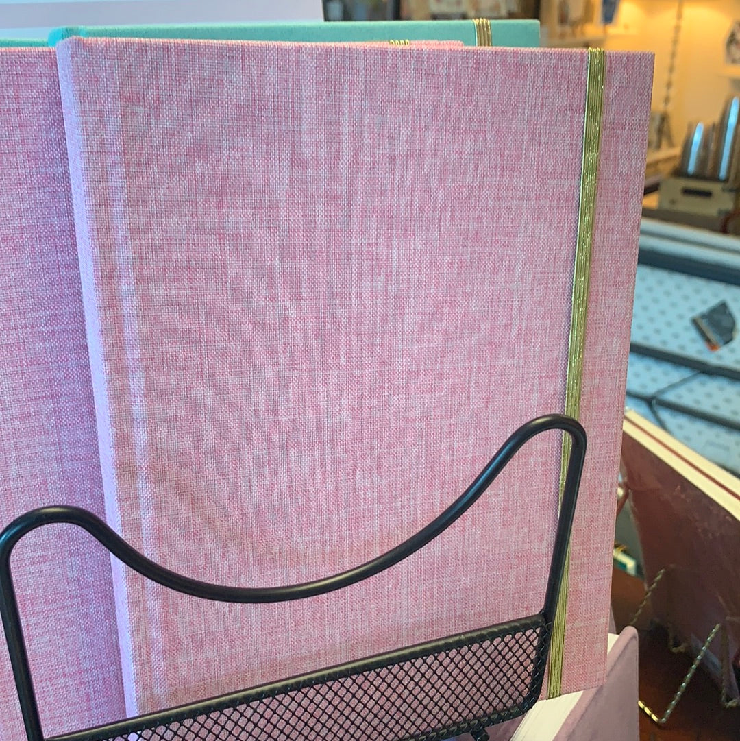 Pink linen notebook