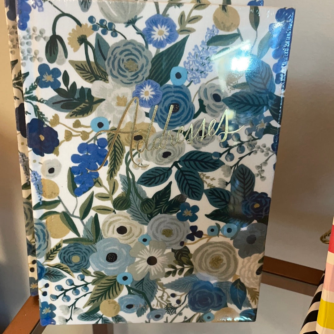 Blue floral Address Book
