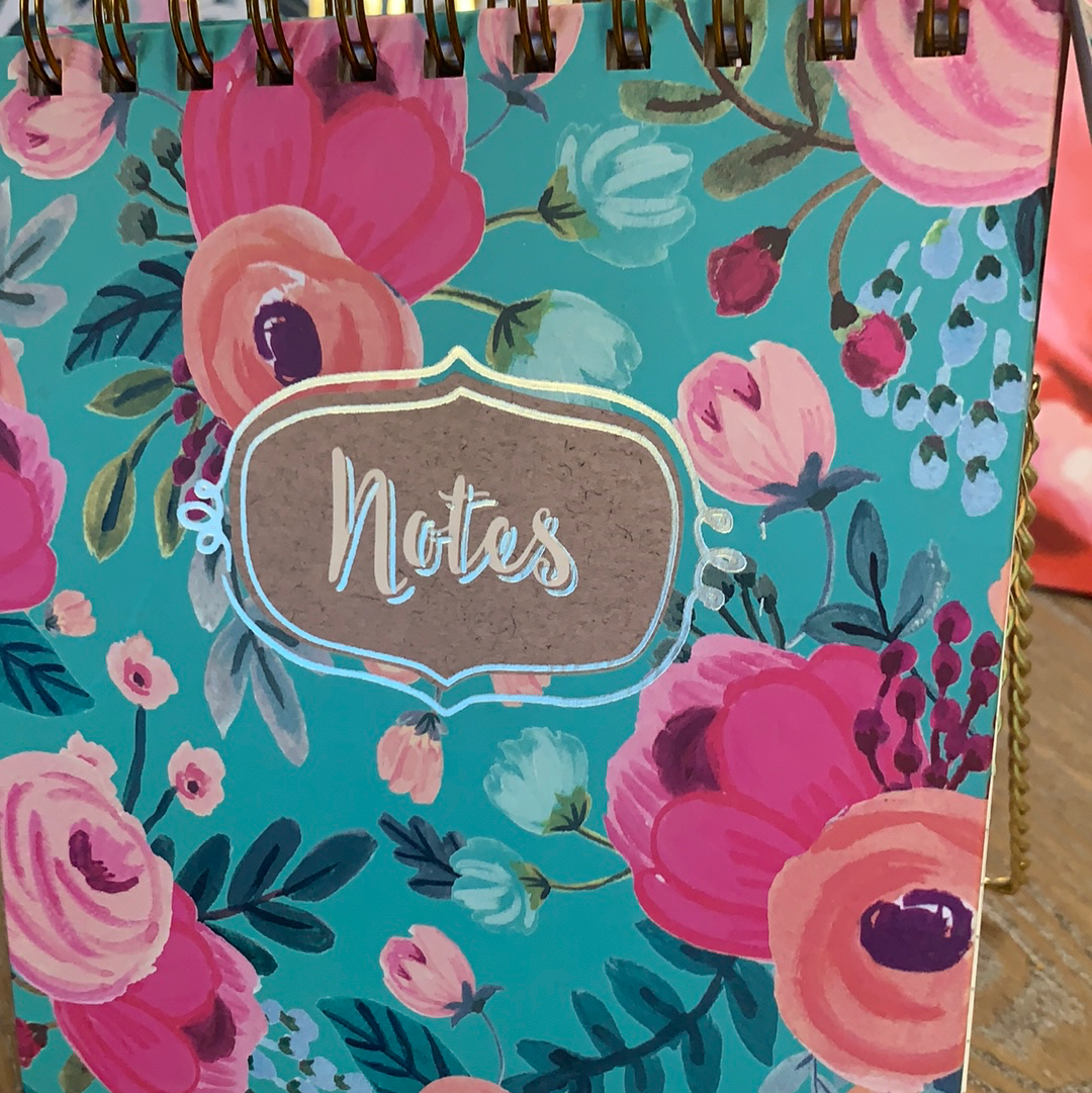 Teal floral Notebook