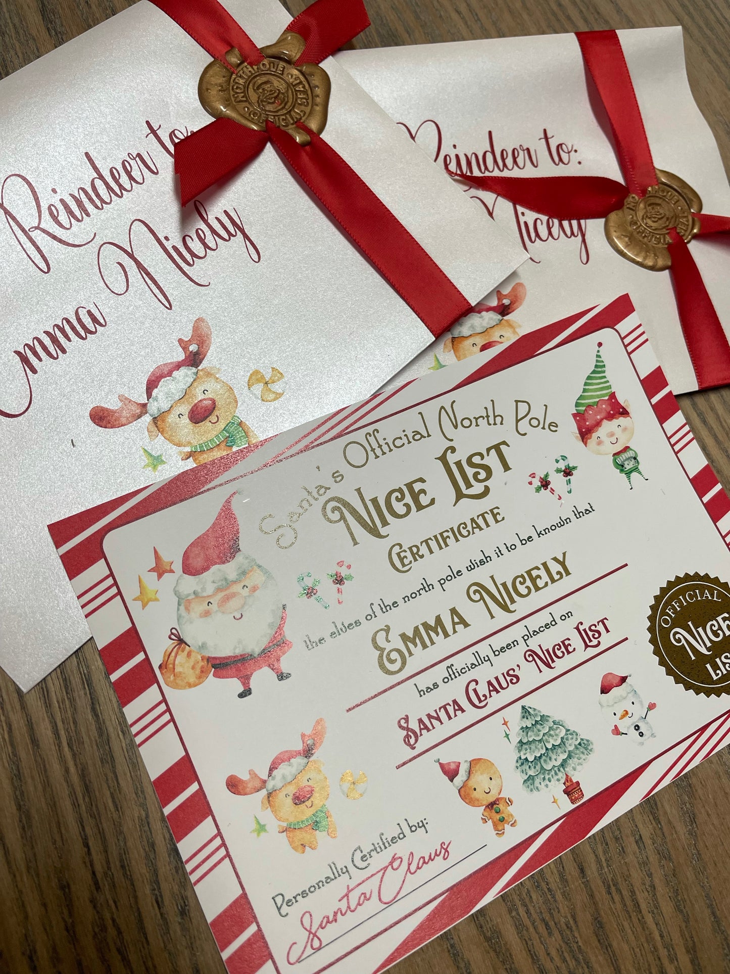 Personalized Santa Nice List Certificate