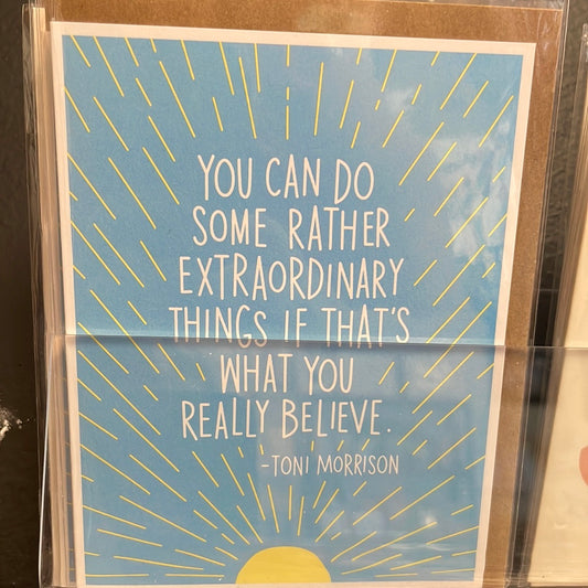 You can do extraordinary things card