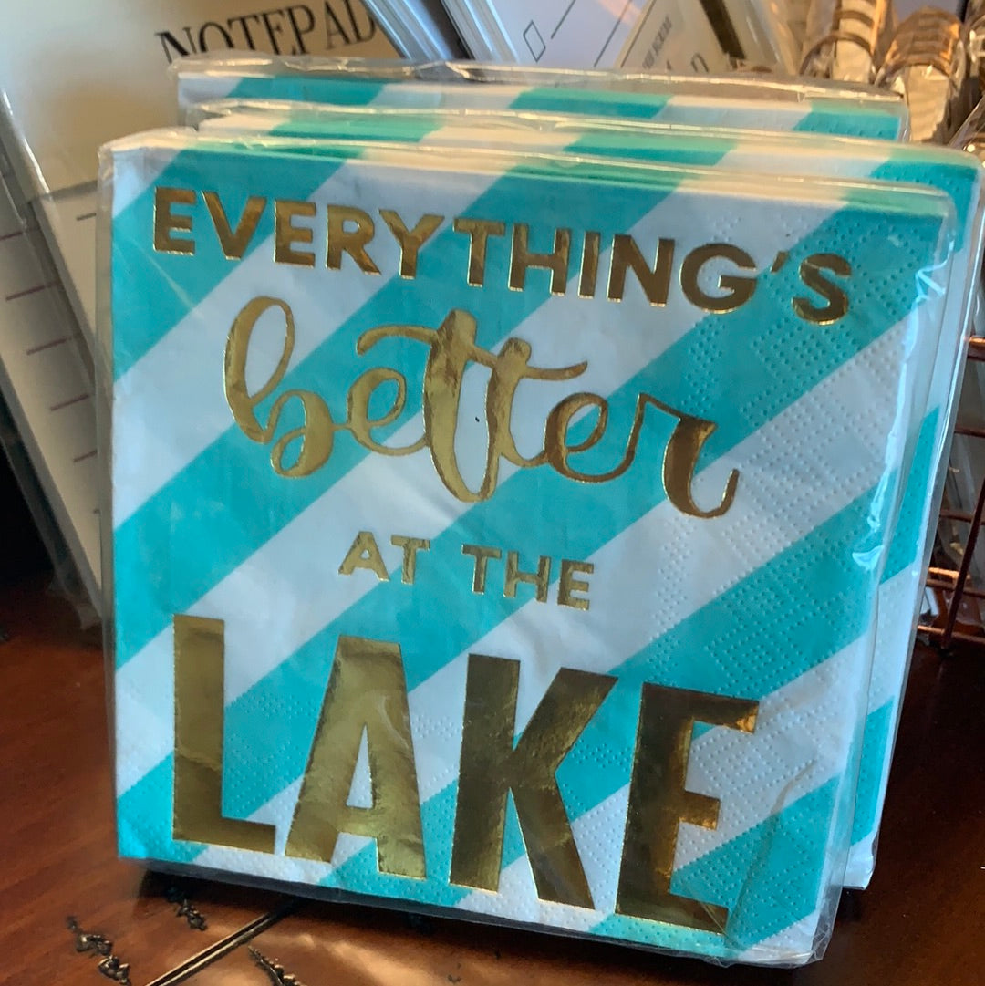 Everything’s Better at the Lake Napkins