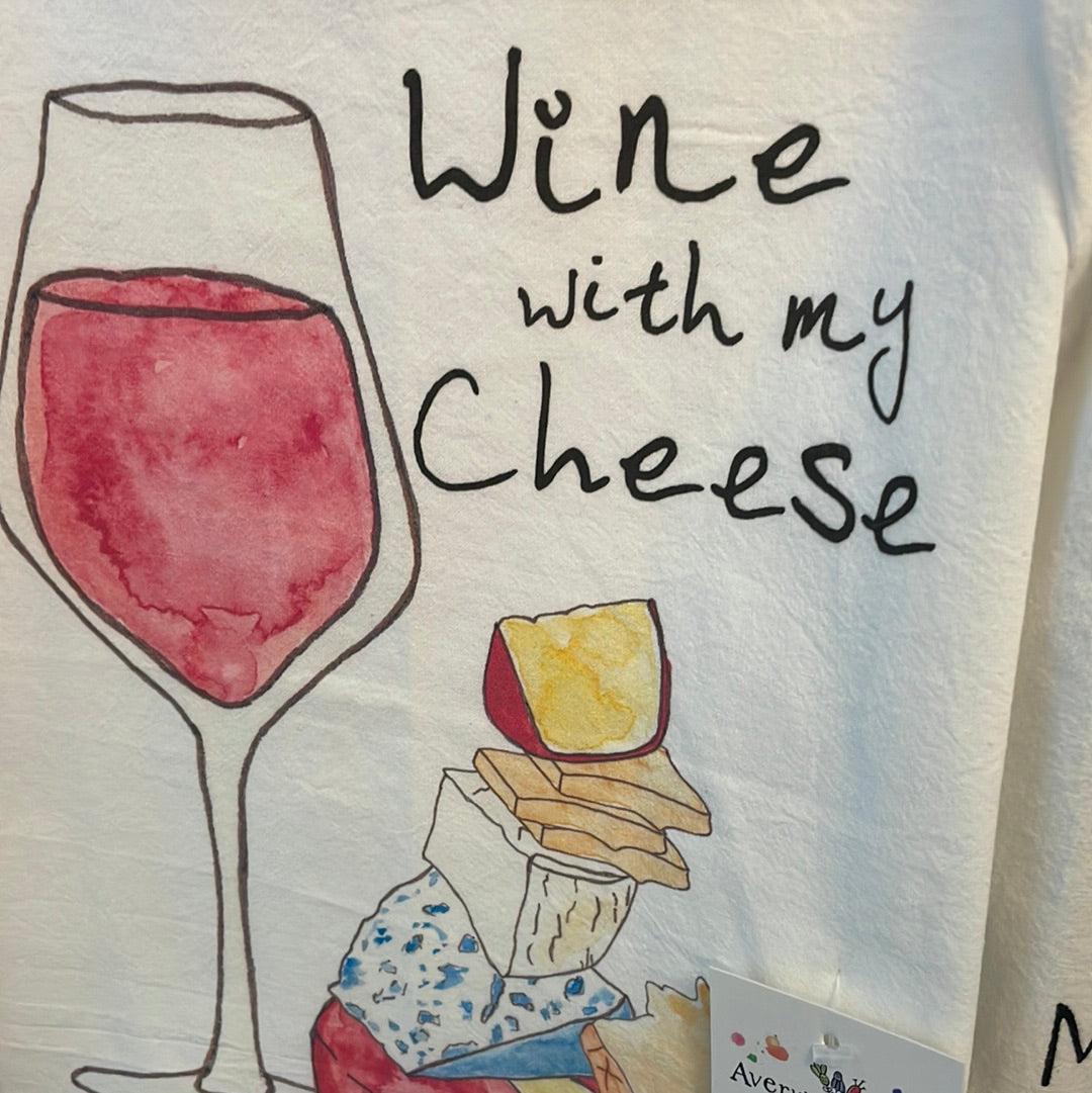 Cheese with my wine towel