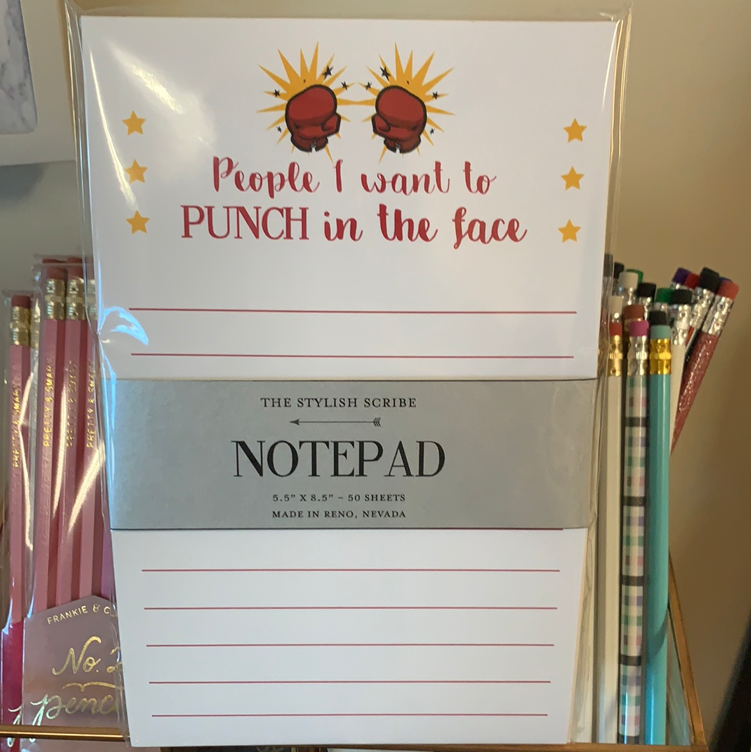 People I want to Punch Notepad