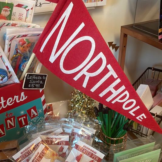 North Pole Felt Banner