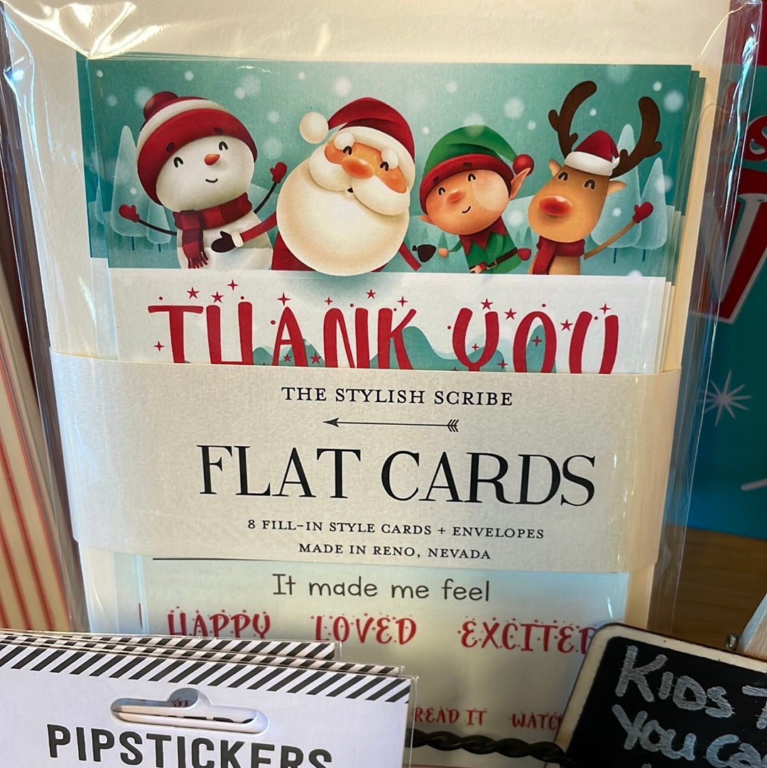 Santa Kids fill in style thank you cards