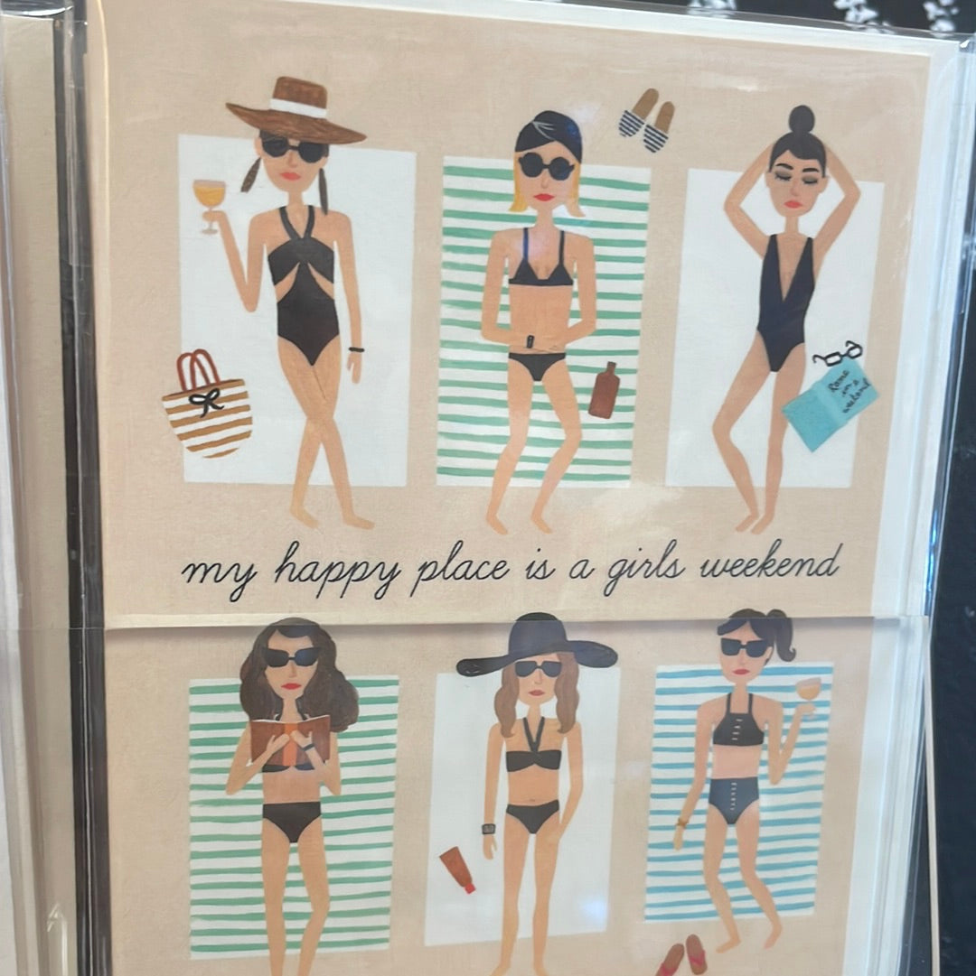 Happy place is girls weekend card