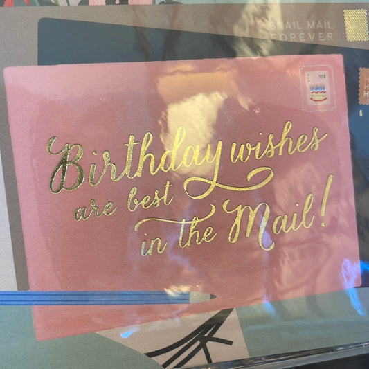Birthday wishes in the mail card