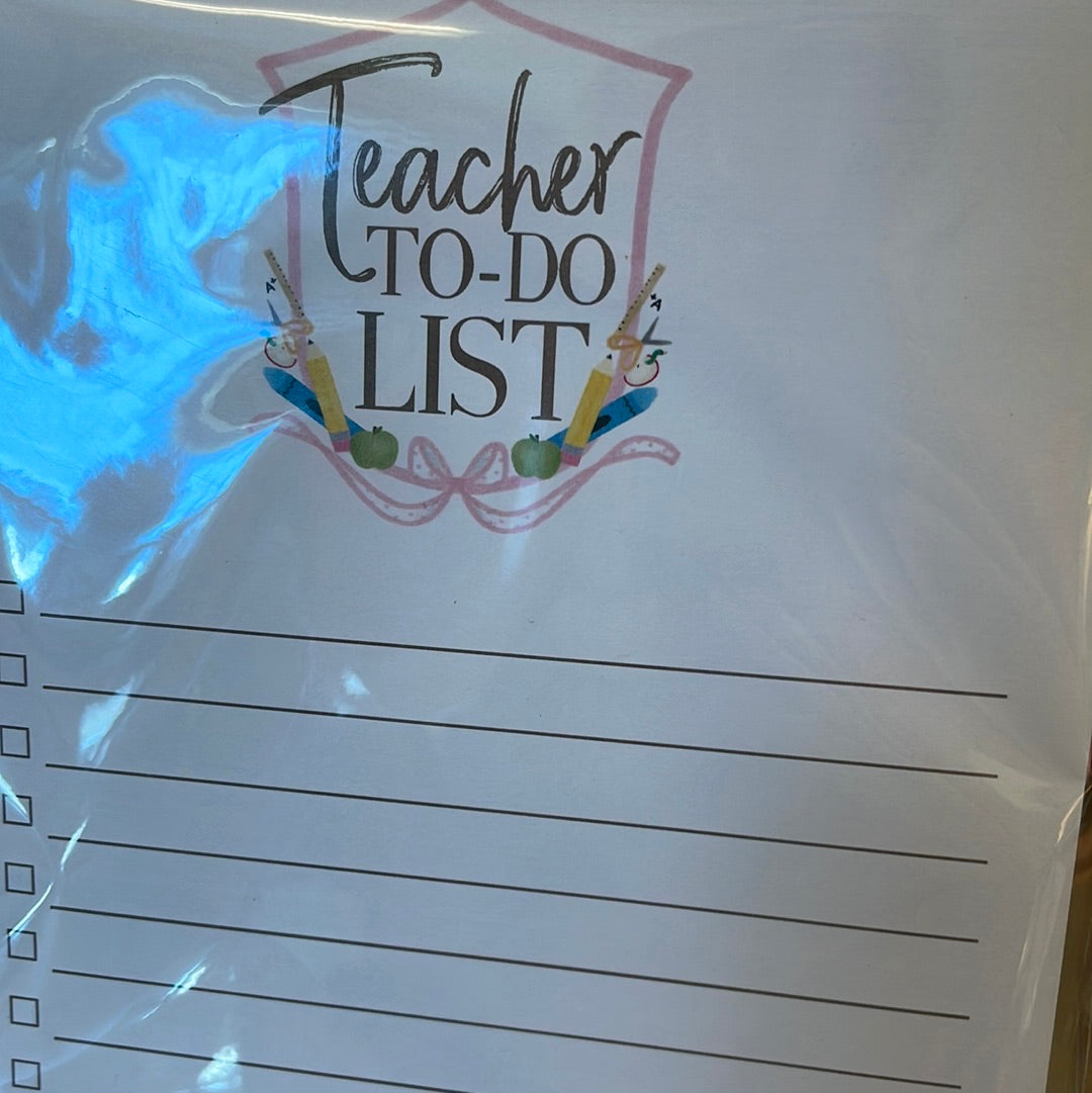 Teacher To Do List Notepad