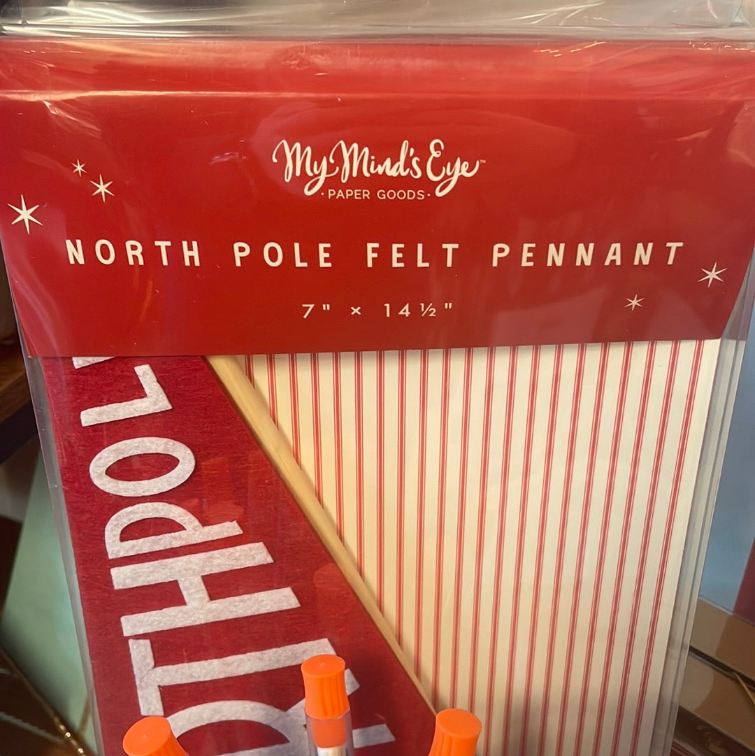 North Pole Felt Banner