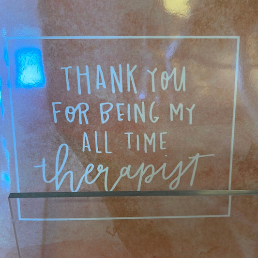 Thank you therapist card