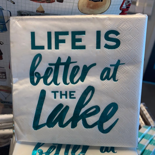 Life is better at the lake napkins