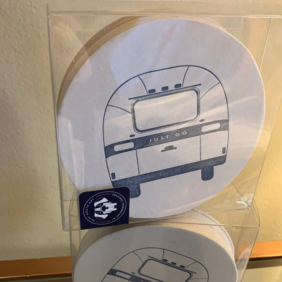Airstream Letter Press Coasters
