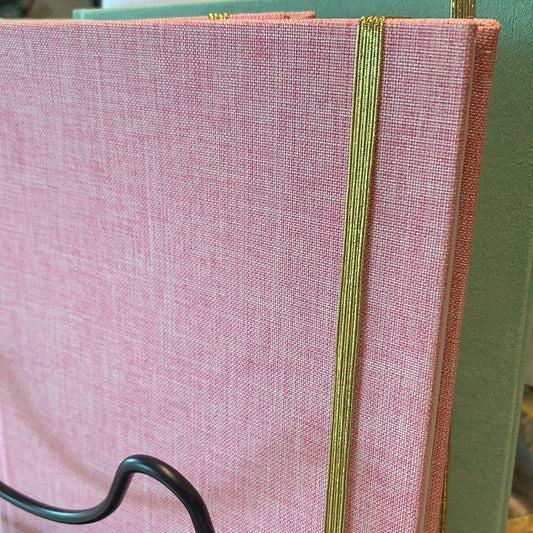 Pink linen notebook