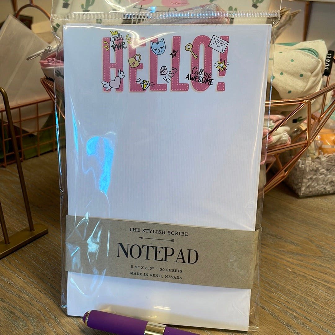 Girl Power Hello Notepad