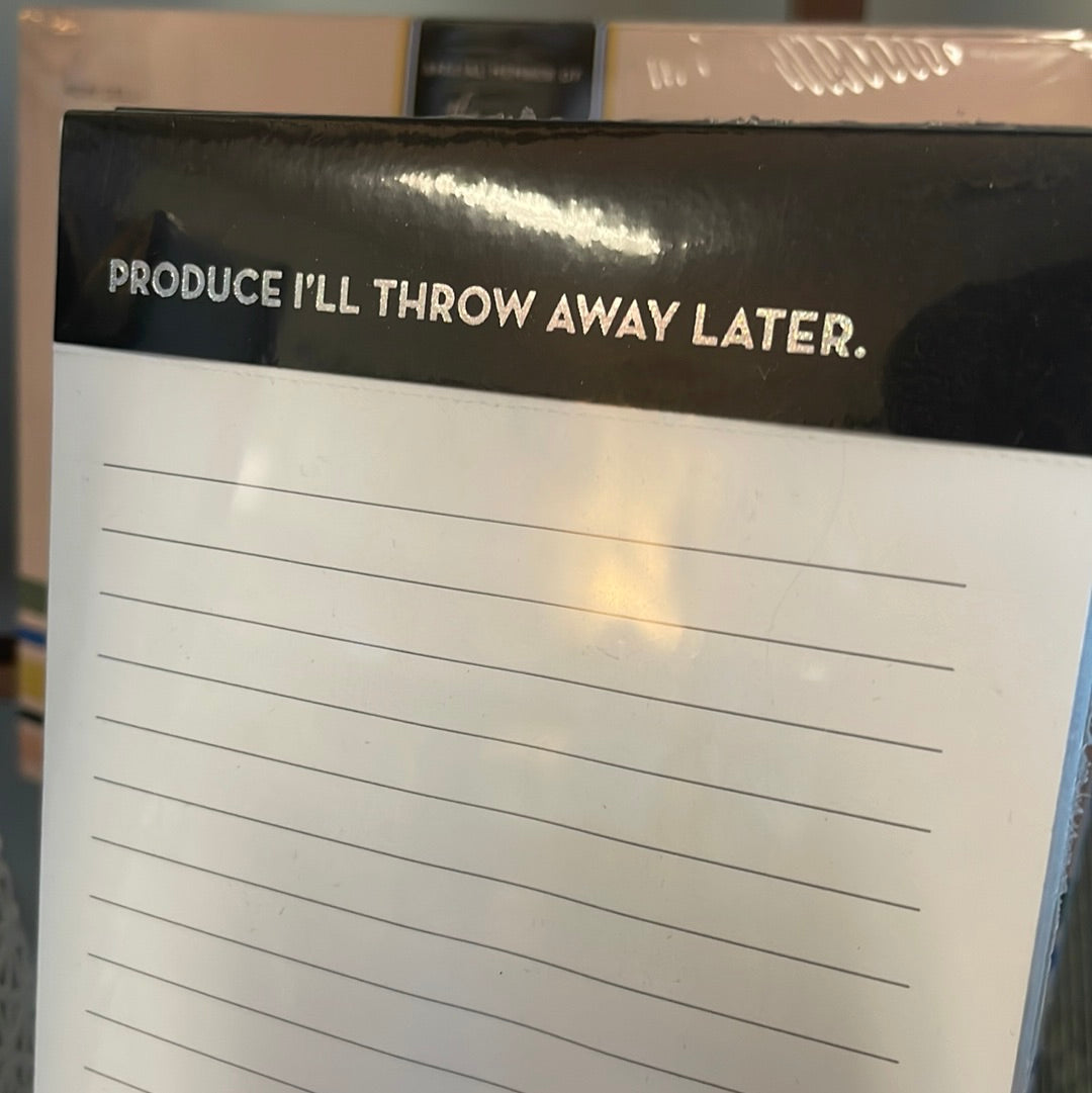 Produce / Grocery Notepad