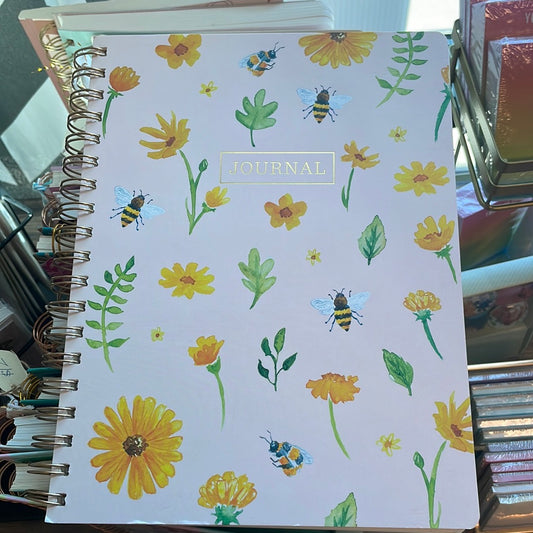 Flower and Bee Notebook