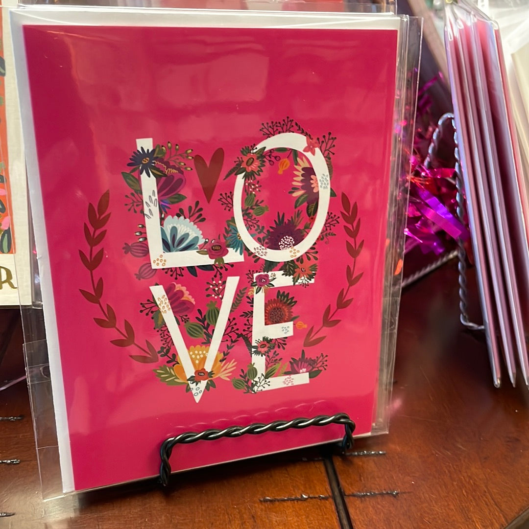 Love floral Valentine’s day card