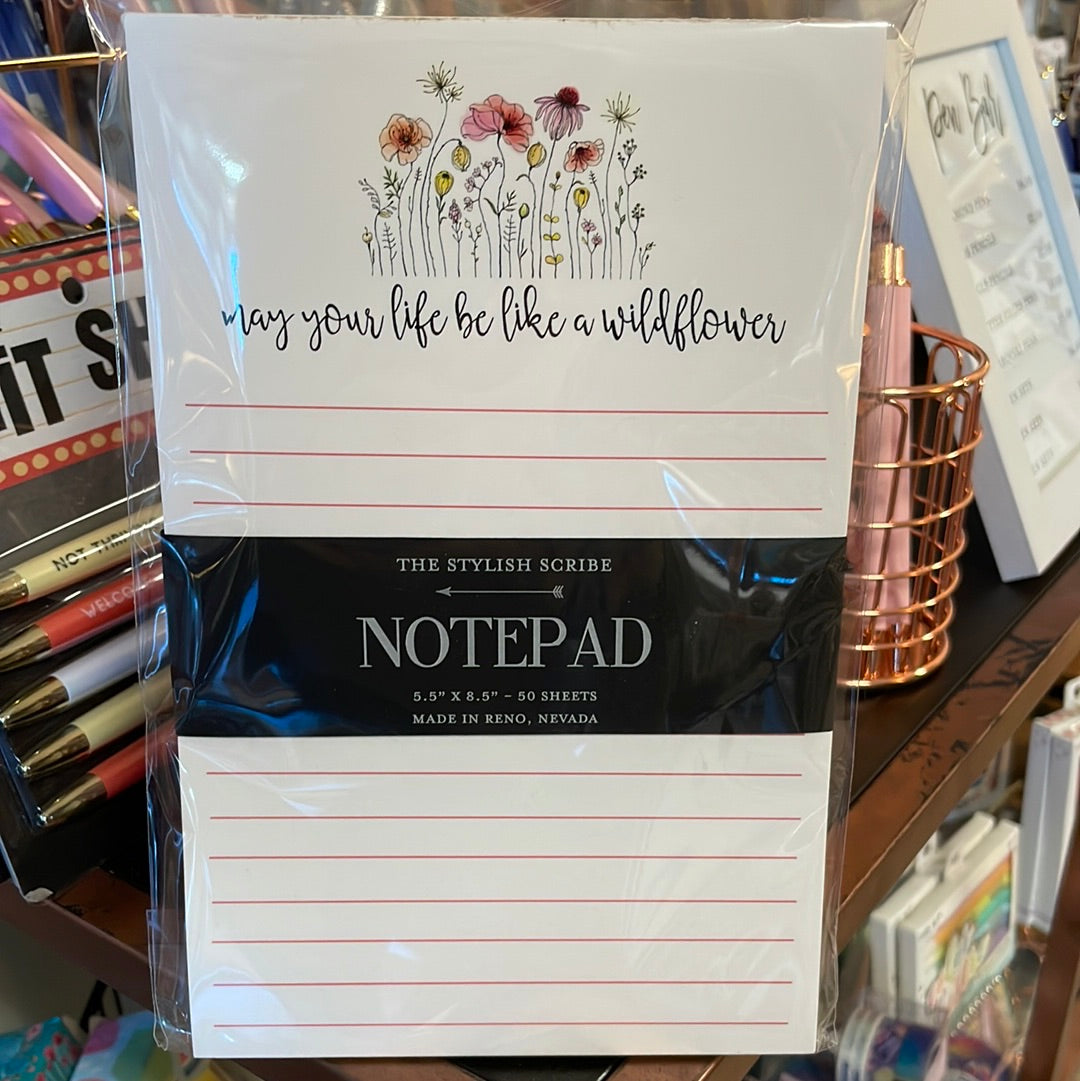 Stylish Notepad Wildflower Notepad – Stylish Scribe Stationery