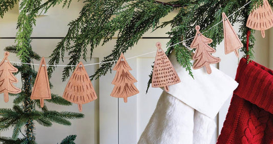 Wood Tree Garland