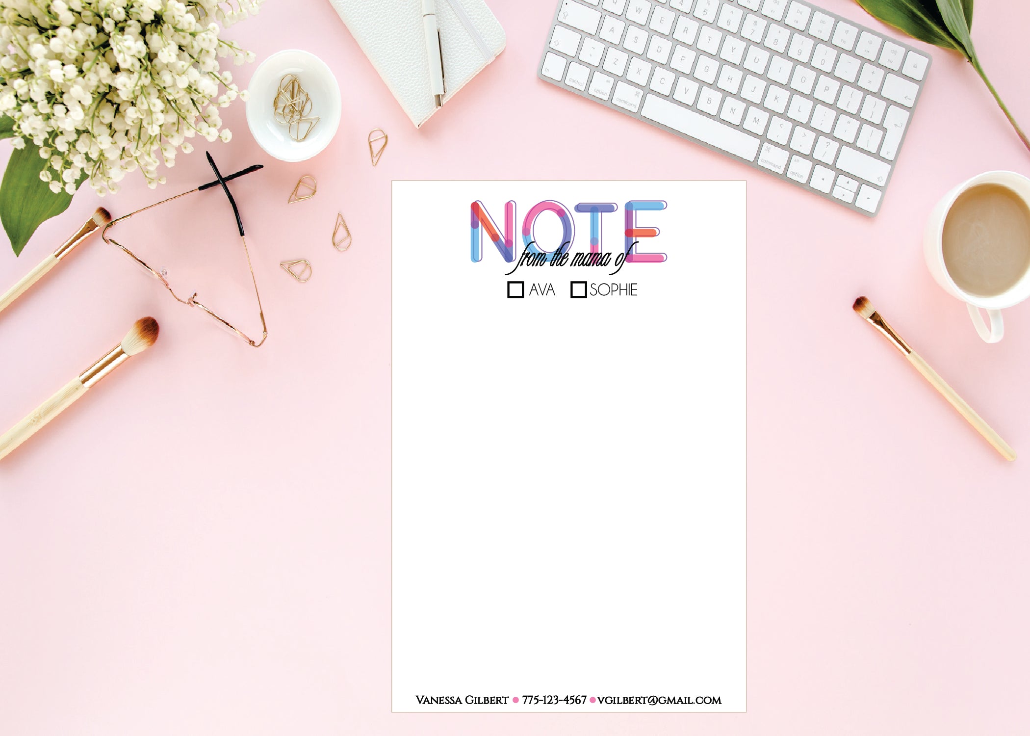Stylish Notepad Mom Notepad - Modern Note – Stylish Scribe Stationery